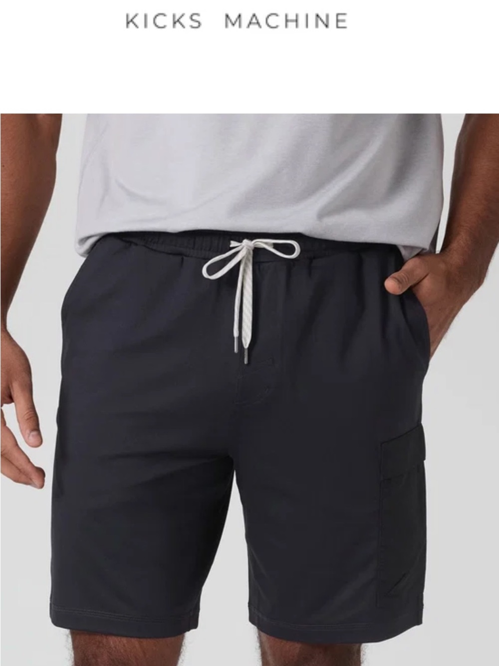 Vuori Back Shorts with Contrast Drawstring Sunday Performance Utility 8”